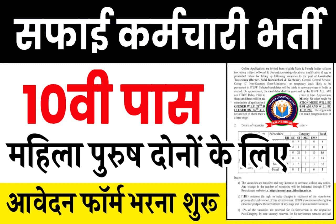 Safai Karamchari Bharti 2024: सफाई कर्मचारी भर्ती का नोटिफिकेशन जारी, आवेदन फॉर्म भरना शुरू- Full Information 1 Safai Karamchari Bharti 2024
