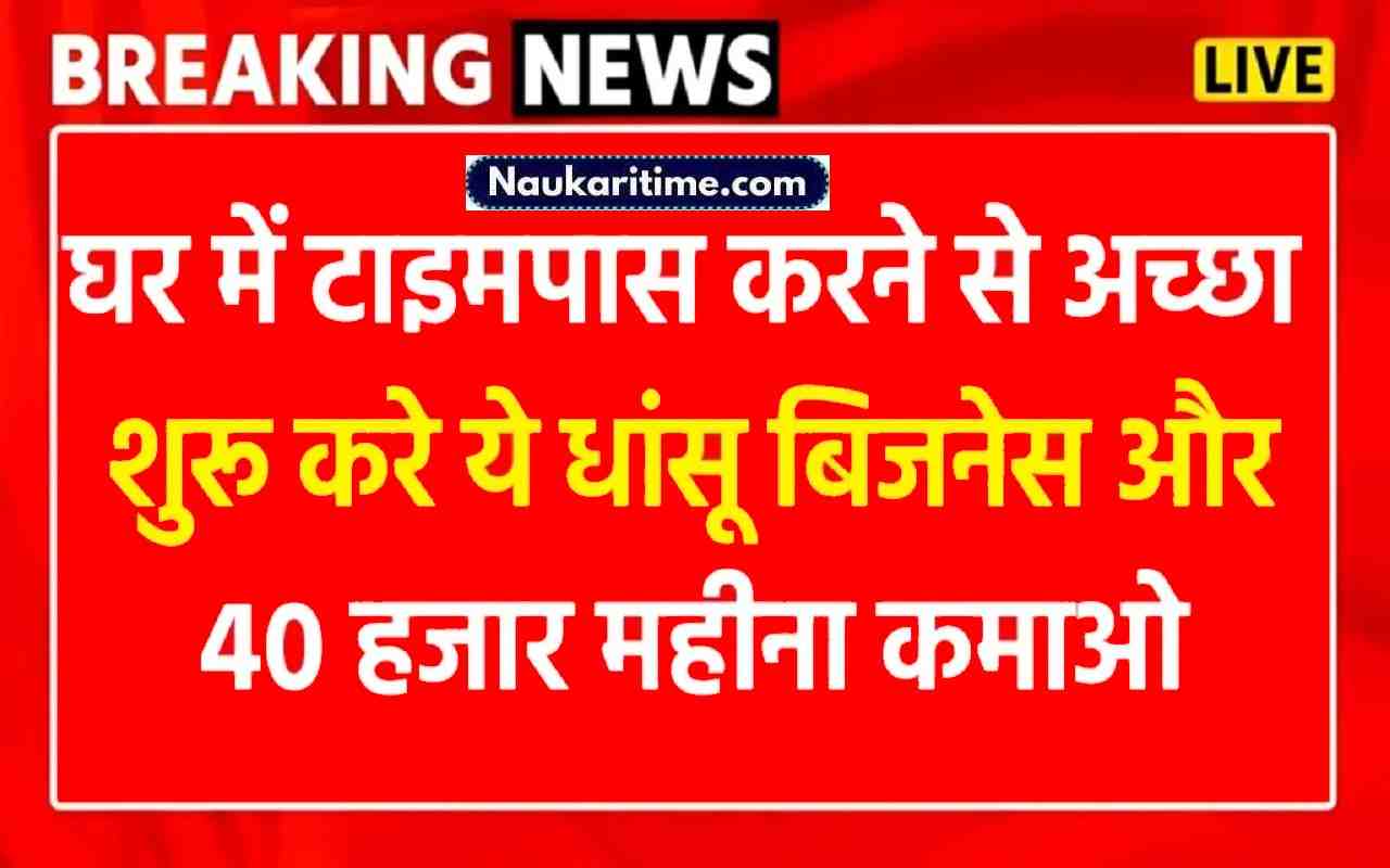 Business Ideas Low Investment 2024: घर में टाइमपास करने से अच्छा घर बैठे शुरू करे ये धांसू बिजनेस और 40 हजार महीना कमाओ 1 Business Ideas Low Investment